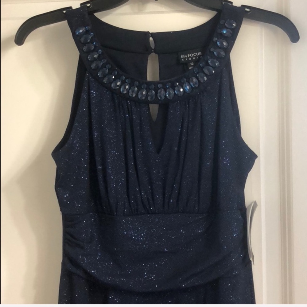 Sparkly Navy Blue Gown. Prom / Formal